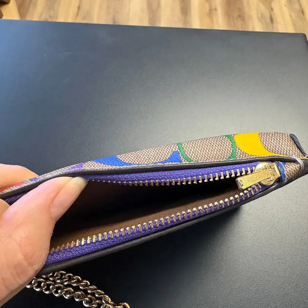Coach Pride Phone Crossbody In Rainbow Signature Canvas C9943